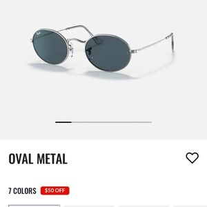 Ray ban oval silver black